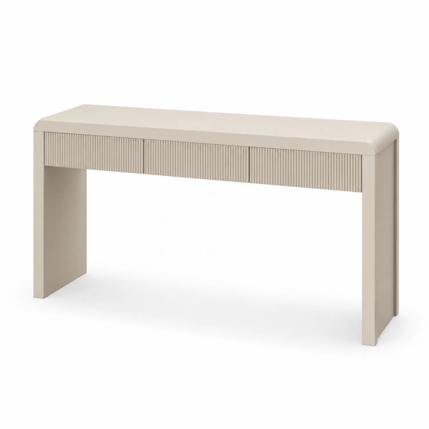 Konsolentisch rechteckig Holzfaserplatte Creme