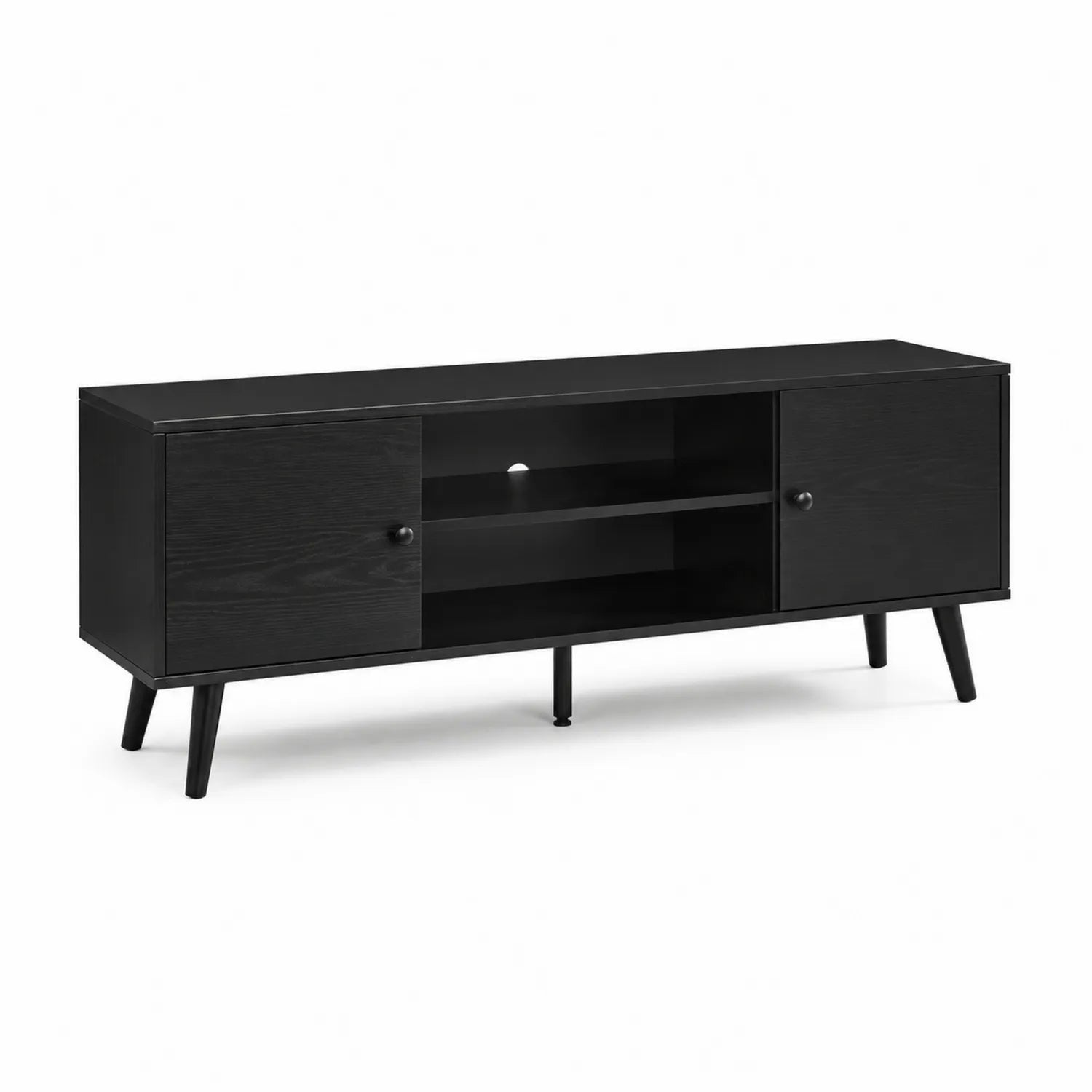 TV Lowboard MDF Schwarz 120x40x50 cm