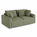 Zweisitzer-Sofa Polyester Olivgrün
