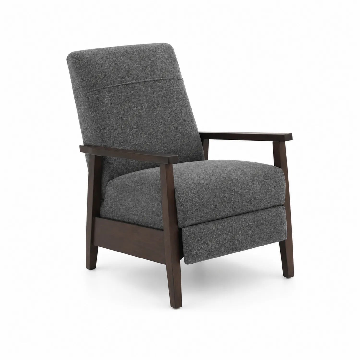 Sessel Stoff Eichenholz Dunkelgrau