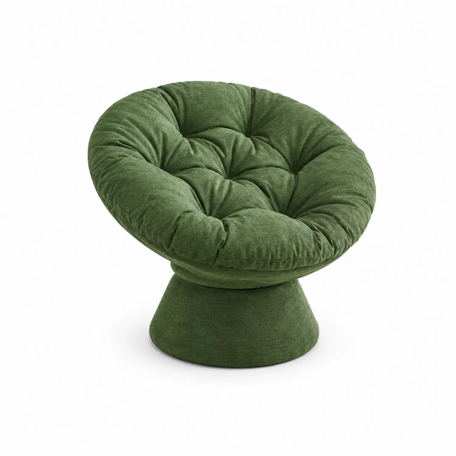 Drehbarer Stoffsessel aus Polyester Grün