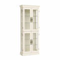 Vitrine aus Holz mit gehärtetem Glas, Weiß
