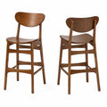 2er Set Barhocker aus Holz Braun 102cm