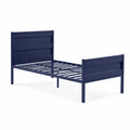 Metallbett Einzel mit Lattenrost 200x90 cm Blau